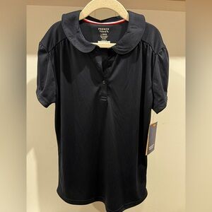NWT Large Girl’s French Toast Navy Polo